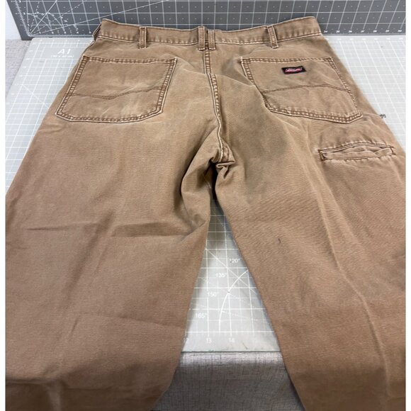 Dickies Brown Canvas Duct Work Pants 36x29 Men’s Heavyweight Workwear - Picture 3 of 5
